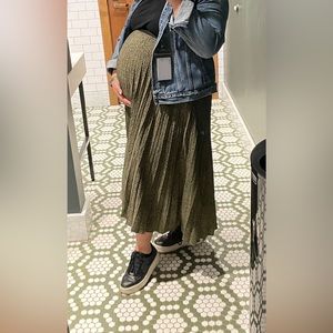 Ripe Maternity Jenner Pleated Midi Skirt